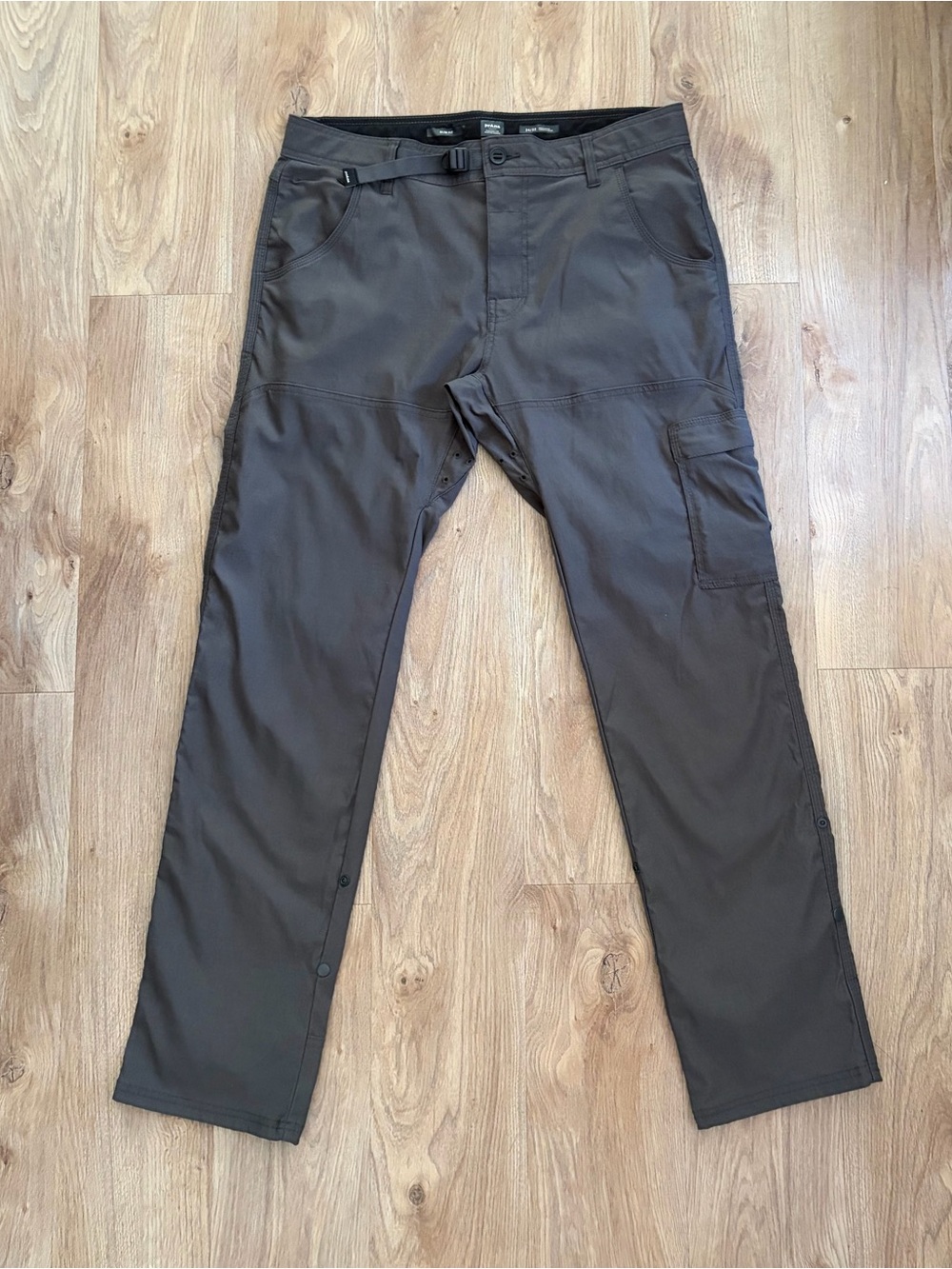 prAna Men's Stretch Zion Hike Pants Like New! Sz 34x32 Slim Fit Charcoal